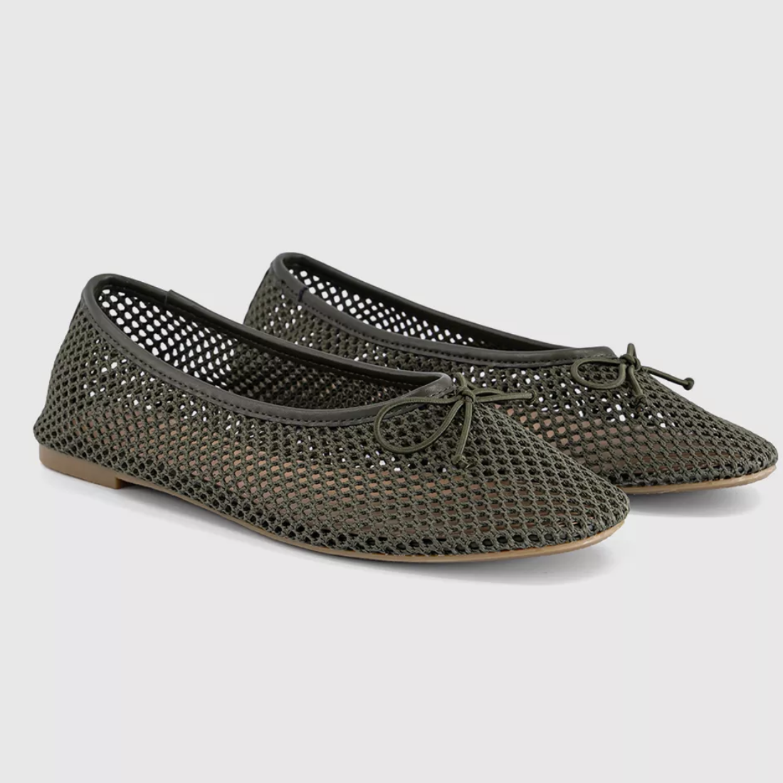 Image of green ballet flats