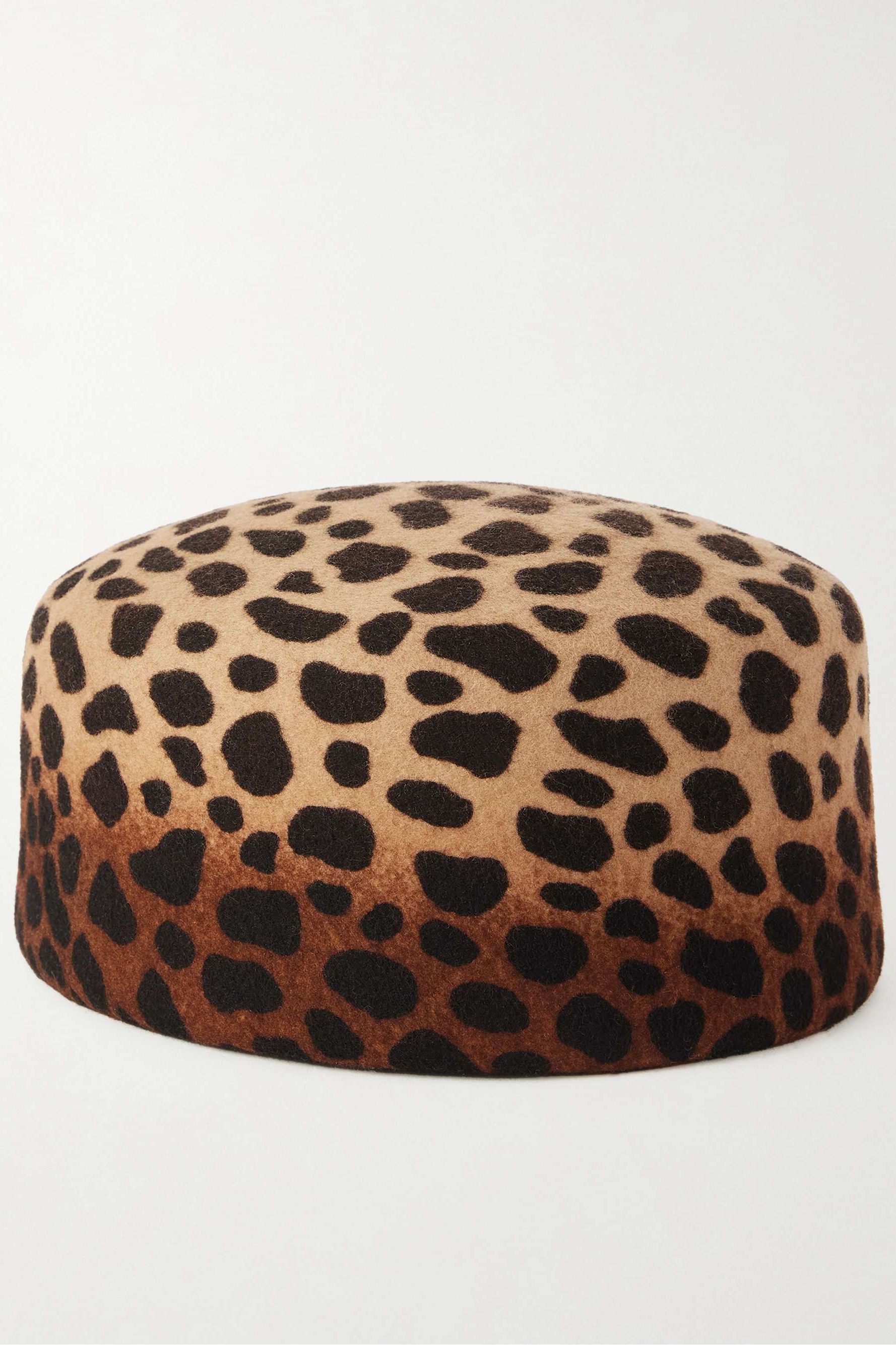 Lauren Leopard-Print Wool-Felt Pillbox Hat