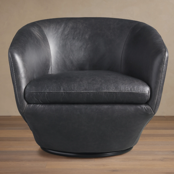 Pelton Leather Swivel Chair