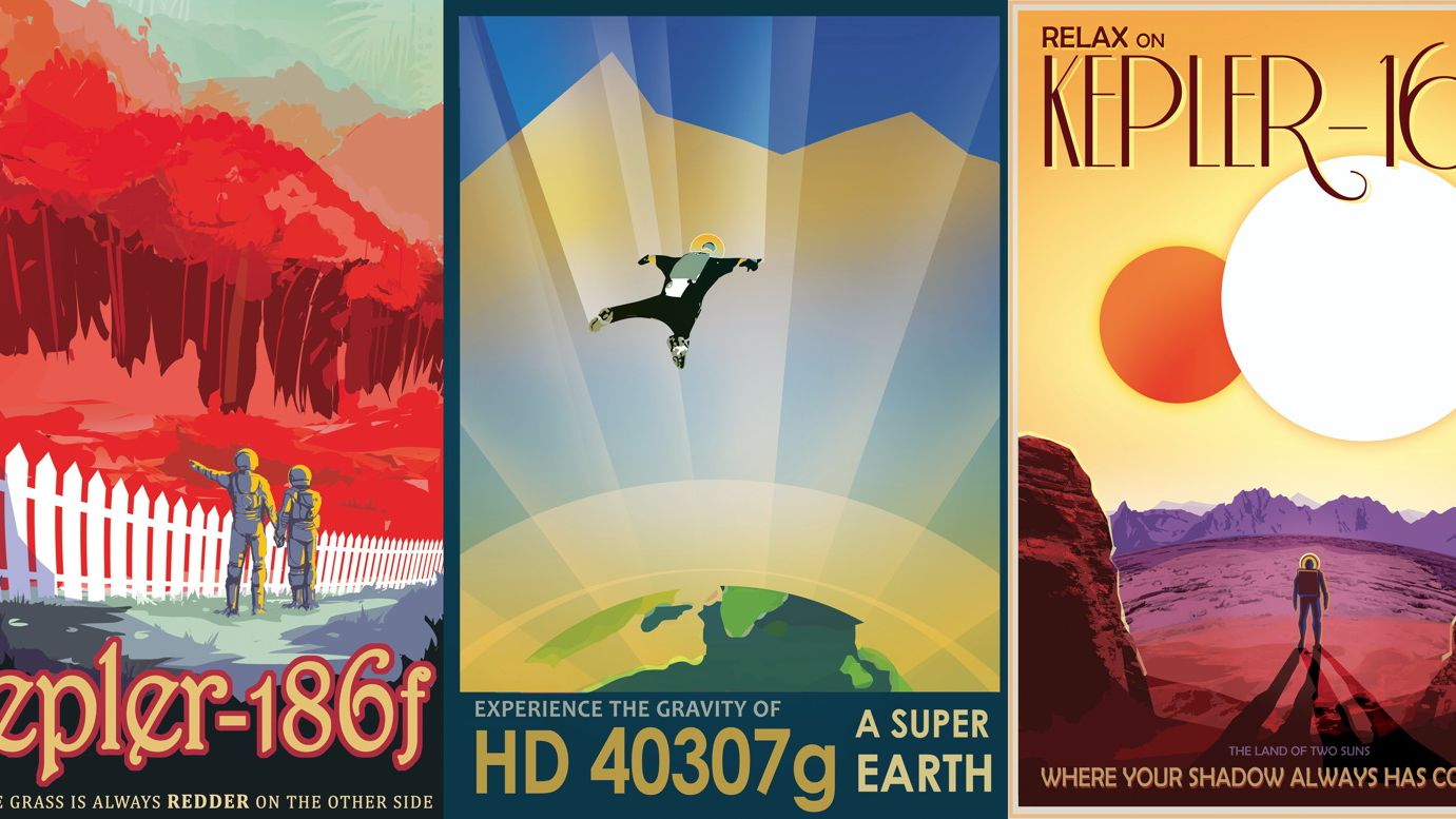 Retro NASA Travel Posters Invite You to Real Alien Worlds | Space