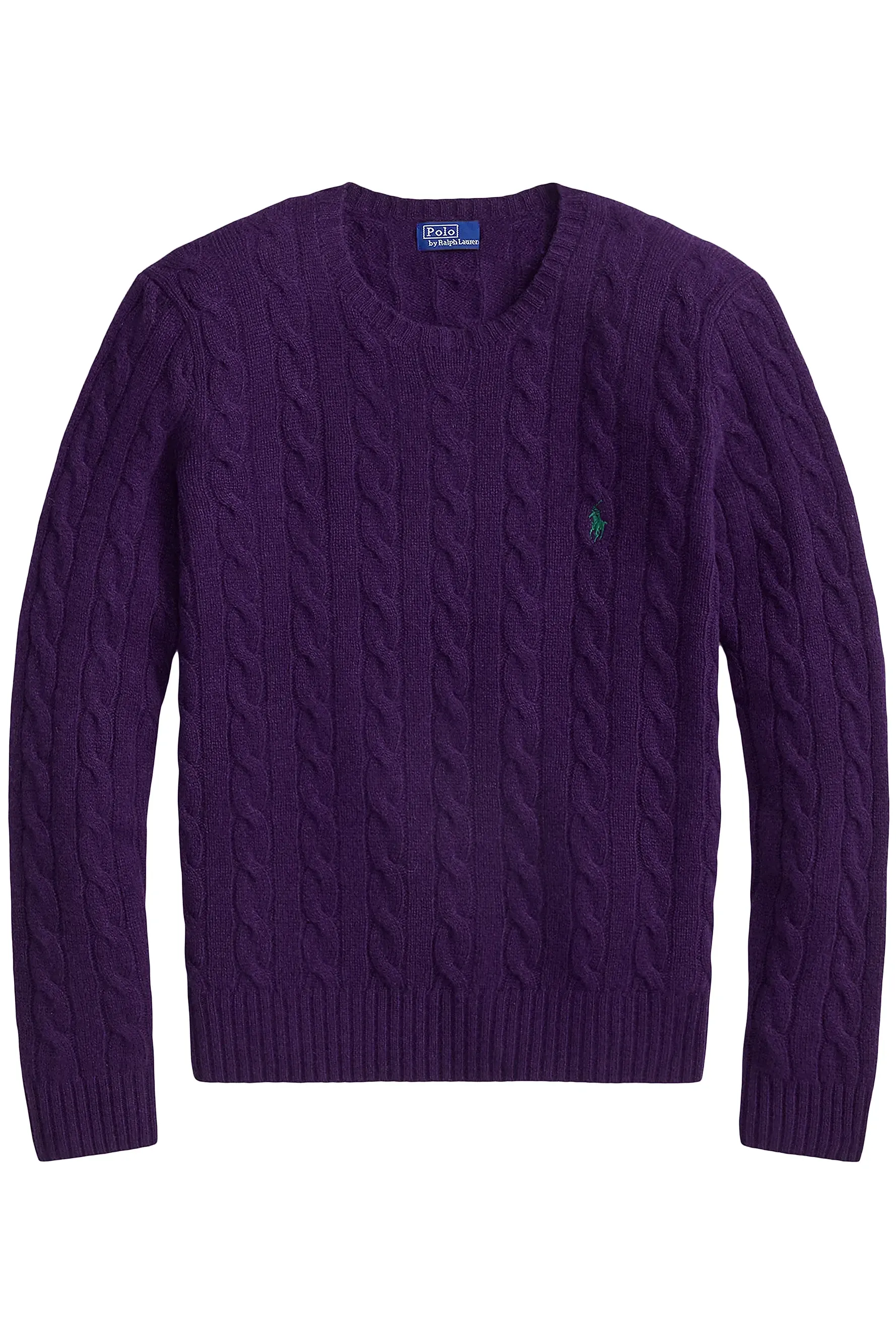 Cable-Knit Wool-Cashmere Crewneck Sweater