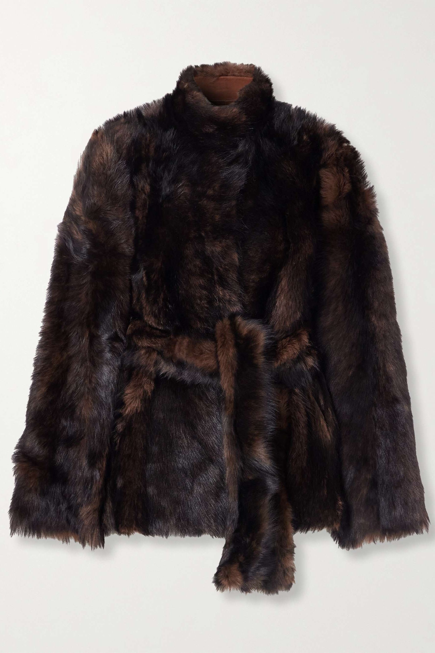 Elsa Belted Shearling Jacket