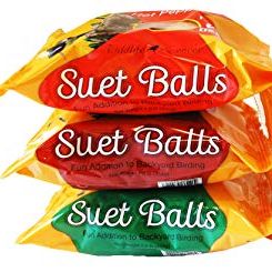 Wildlife Sciences Melt Resistant Suet Balls Variety 16 Pack, 4 Wrapped Packs of 4 Bird Suet Balls