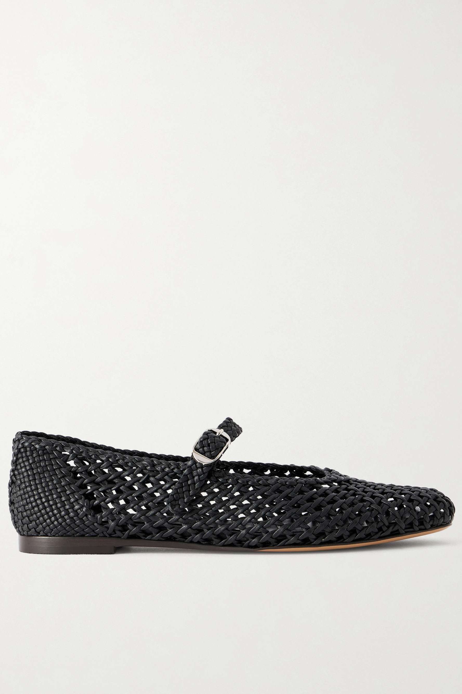 Mary Jane Knotted Leather Ballet Flats