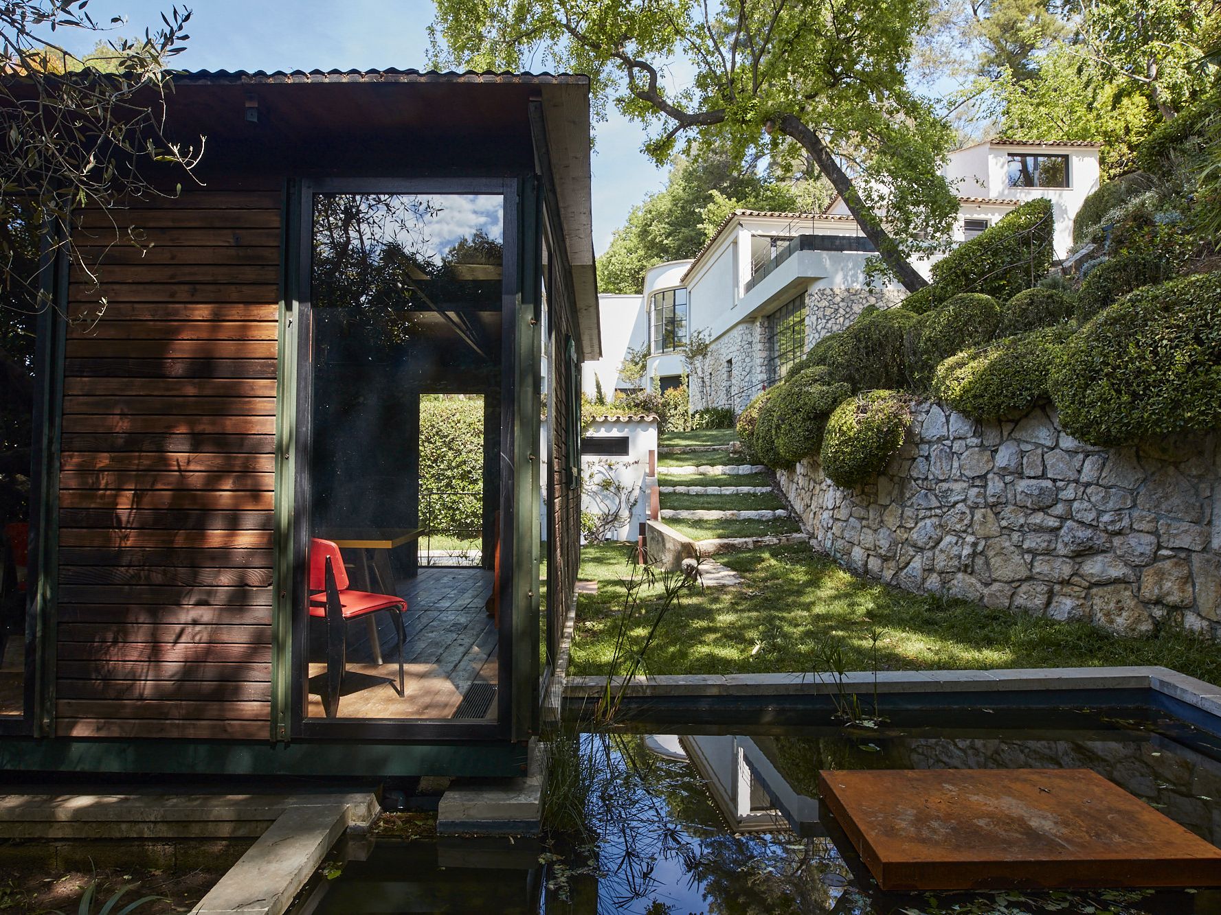 Jean Prouvé's 6x6 house at Fondation CAB, Saint-Paul-de-Vence