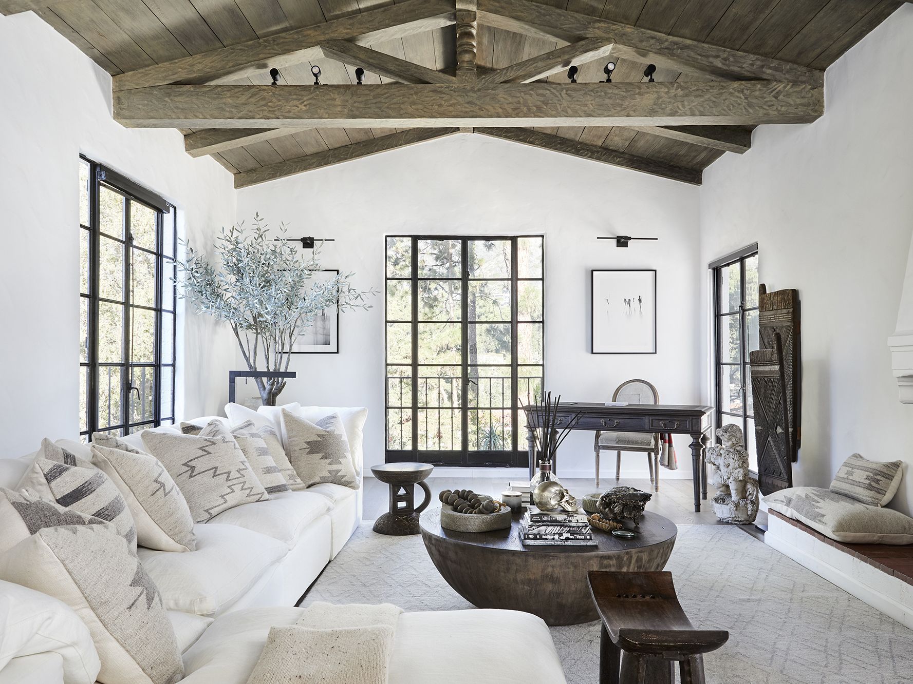 A bright, freshly cleaned living room filled with natural light