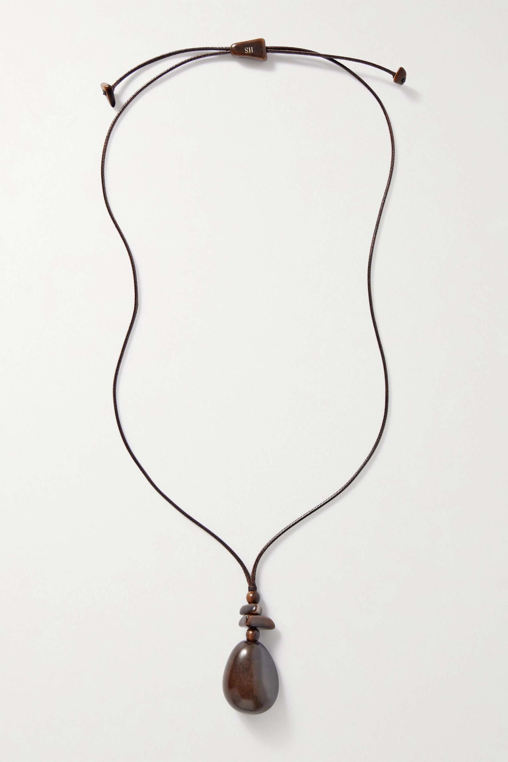 The Pendant Tagua and Leather Necklace