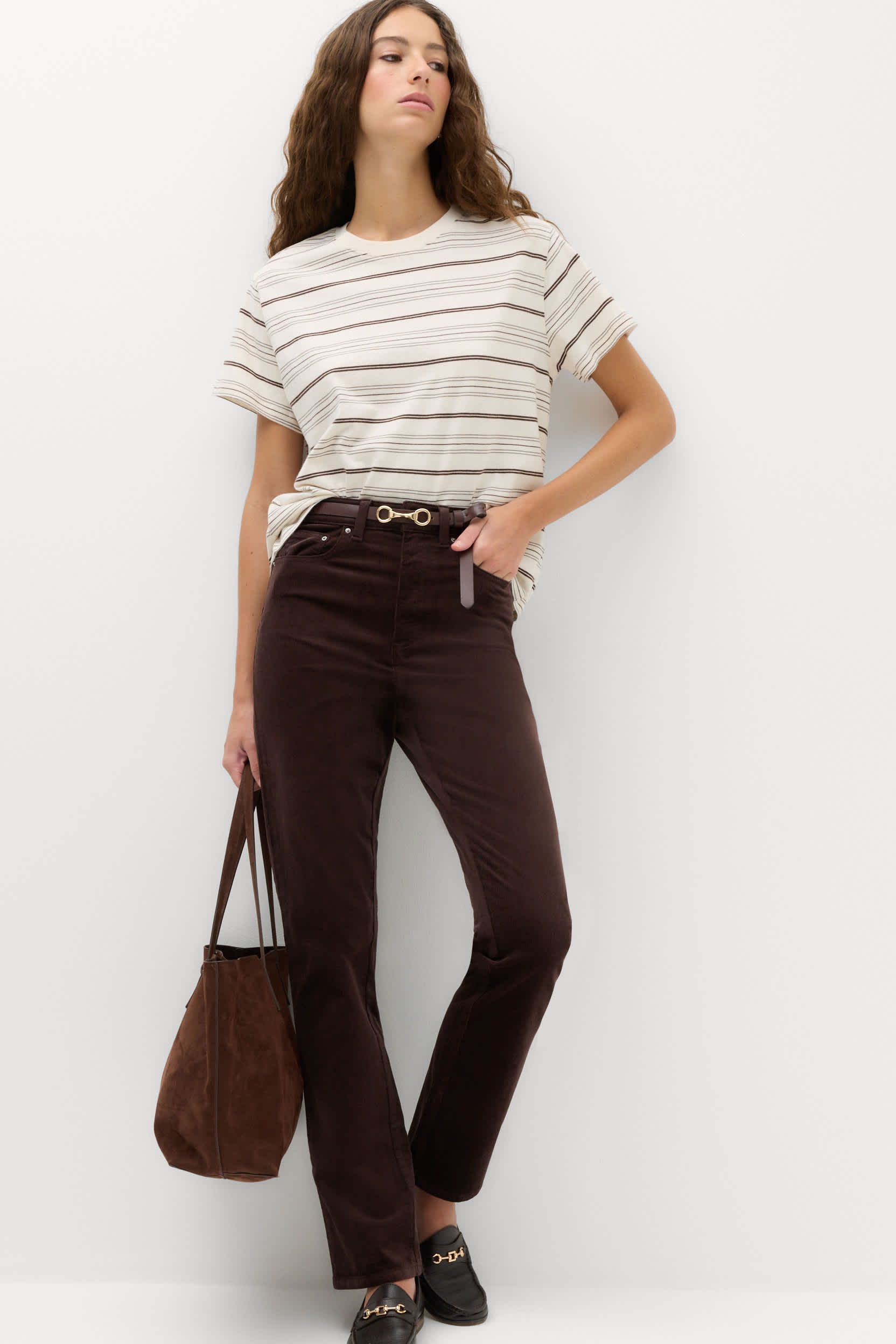 Cord Straight Leg Trousers