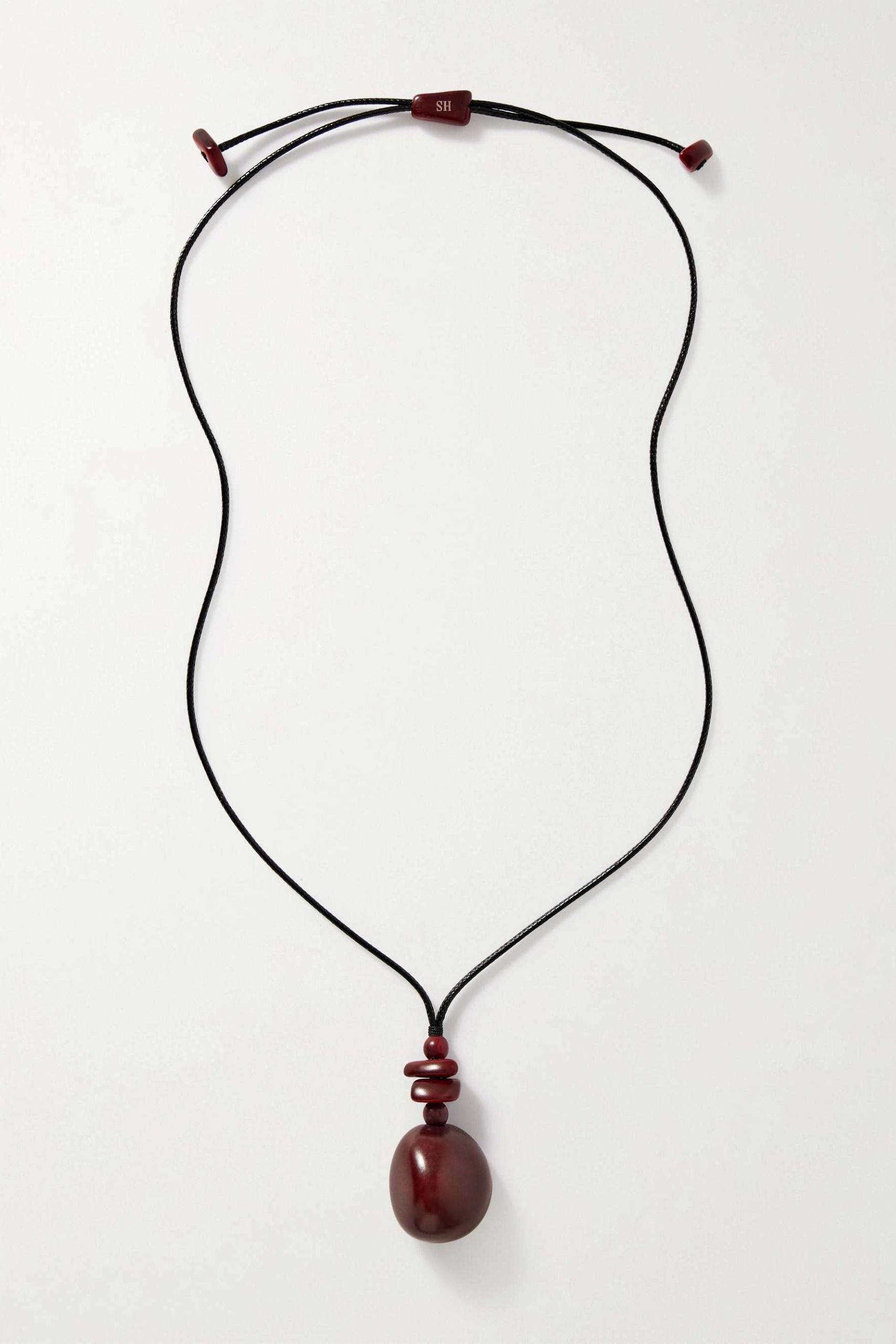 The Pendant Tagua and Leather Necklace