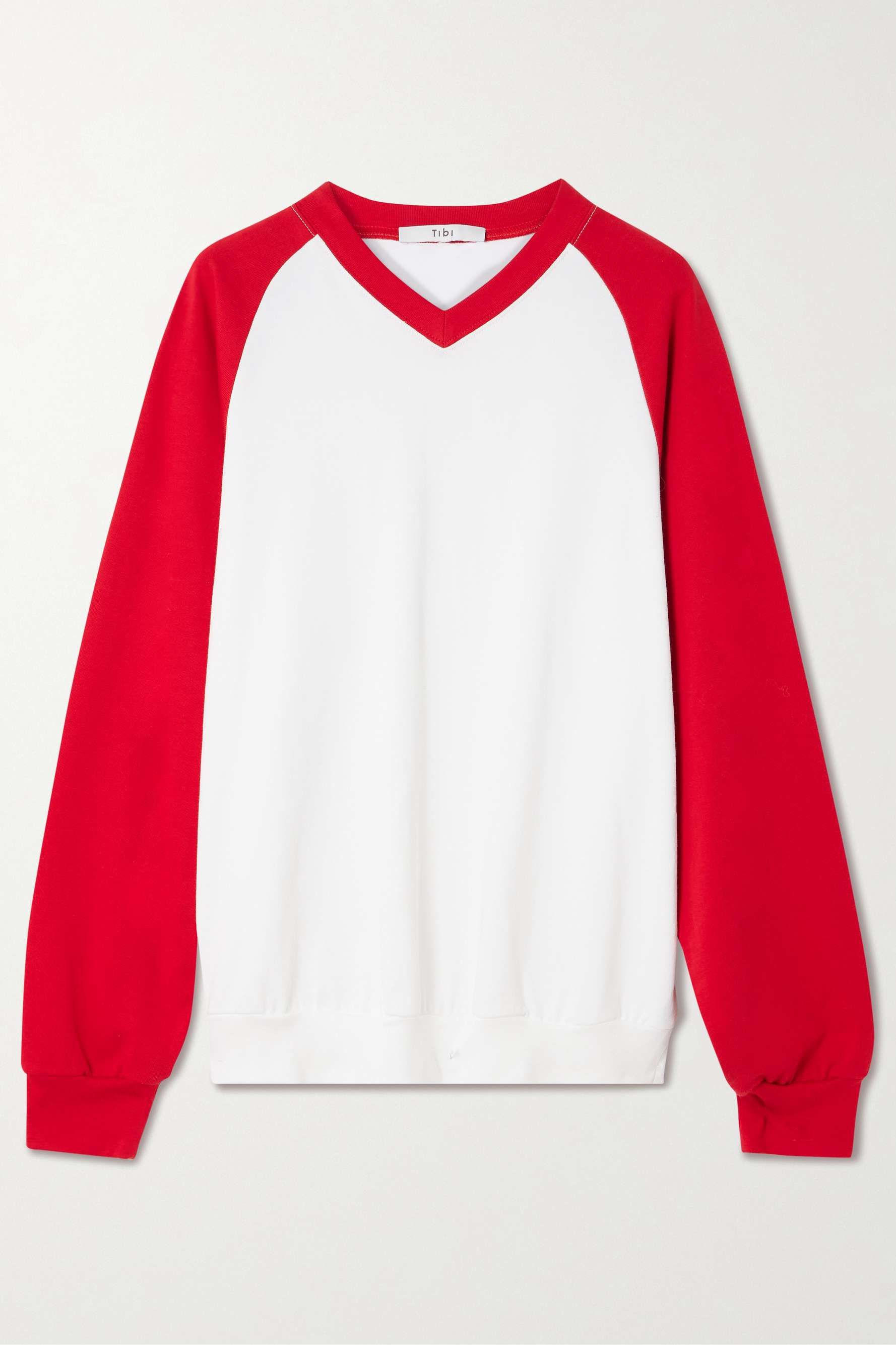Perfect T Two-Tone Cotton-Jersey Sweatshirt
