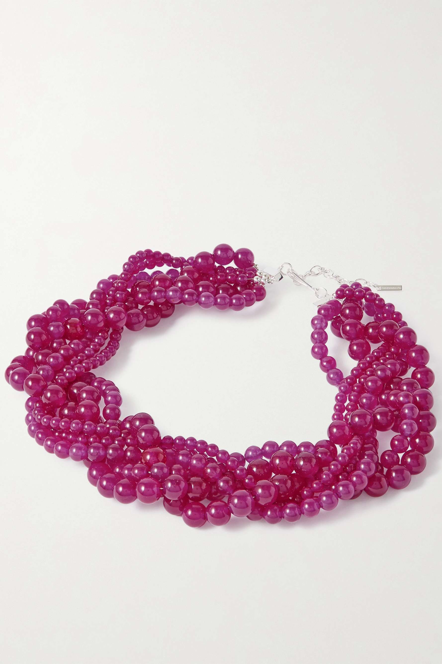 Silver-Plated Chalcedony Necklace