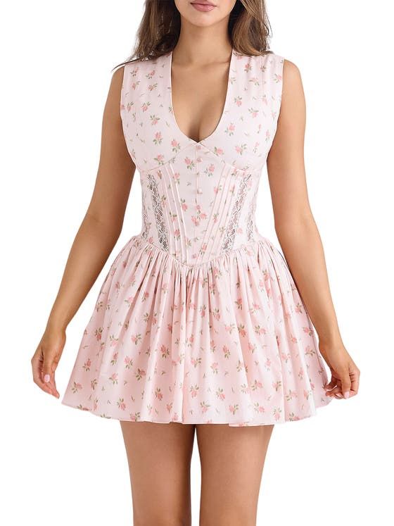 Carmel Floral Print Minidress