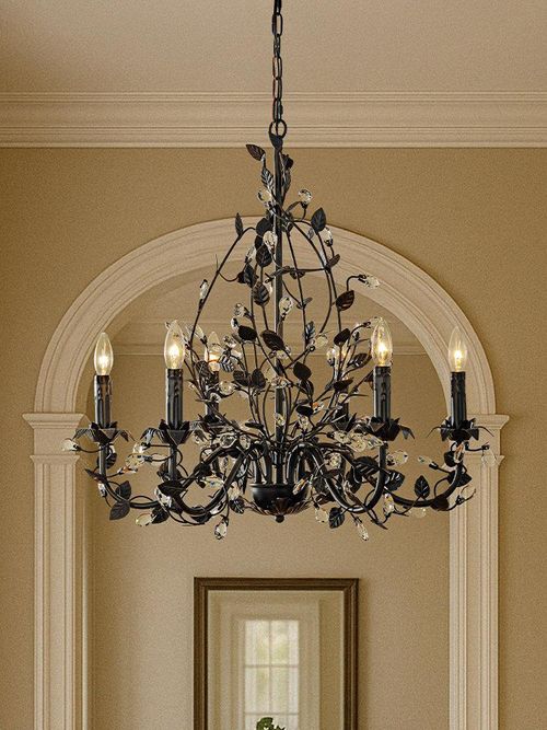 Astoria Grand Contemporary Dark Bronze Leaf Chandelier