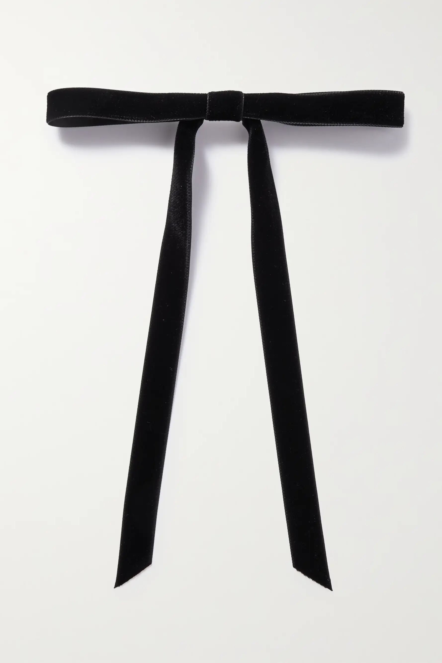 black velvet hair bow