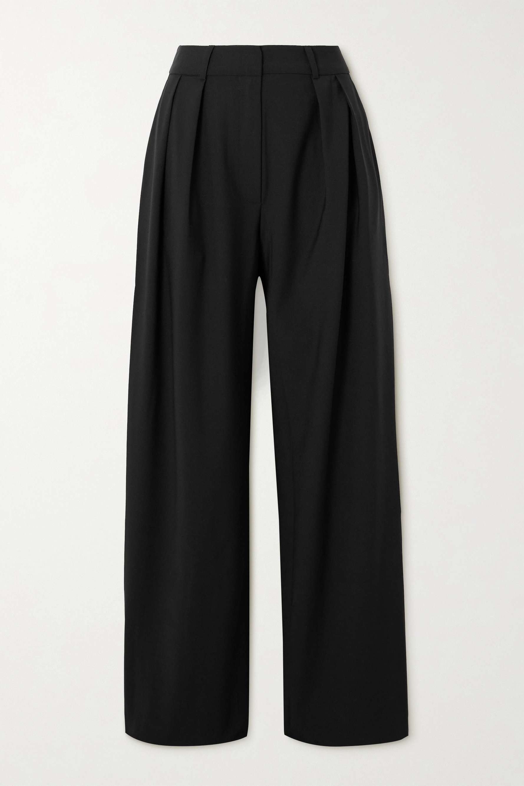 Ripley Pleated Crepe Wide-Leg Pants