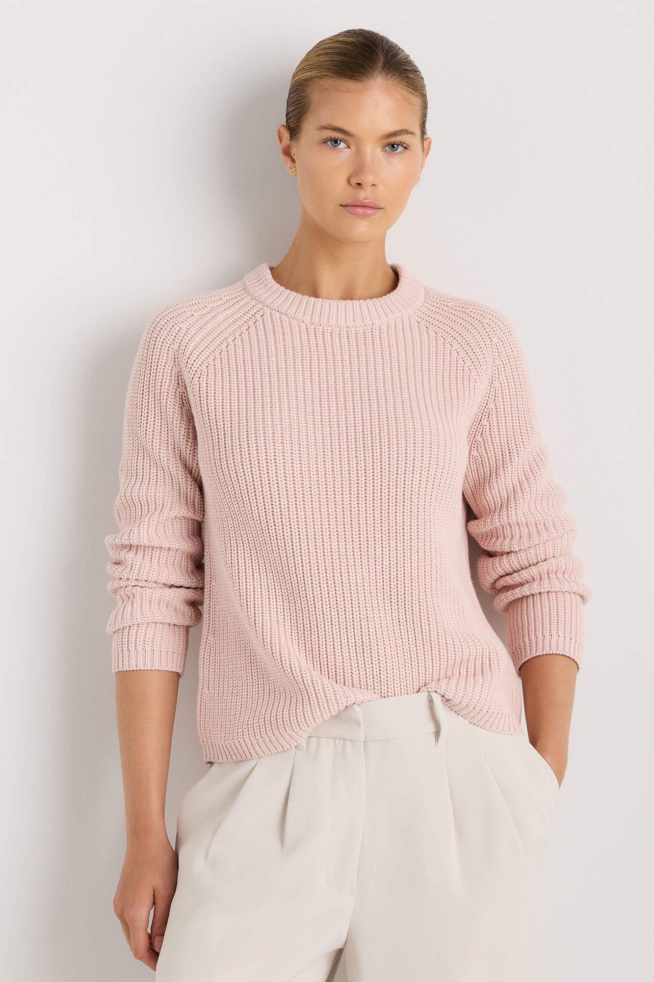 Women's 100% Organic Cotton Fisherman Crew Sweater