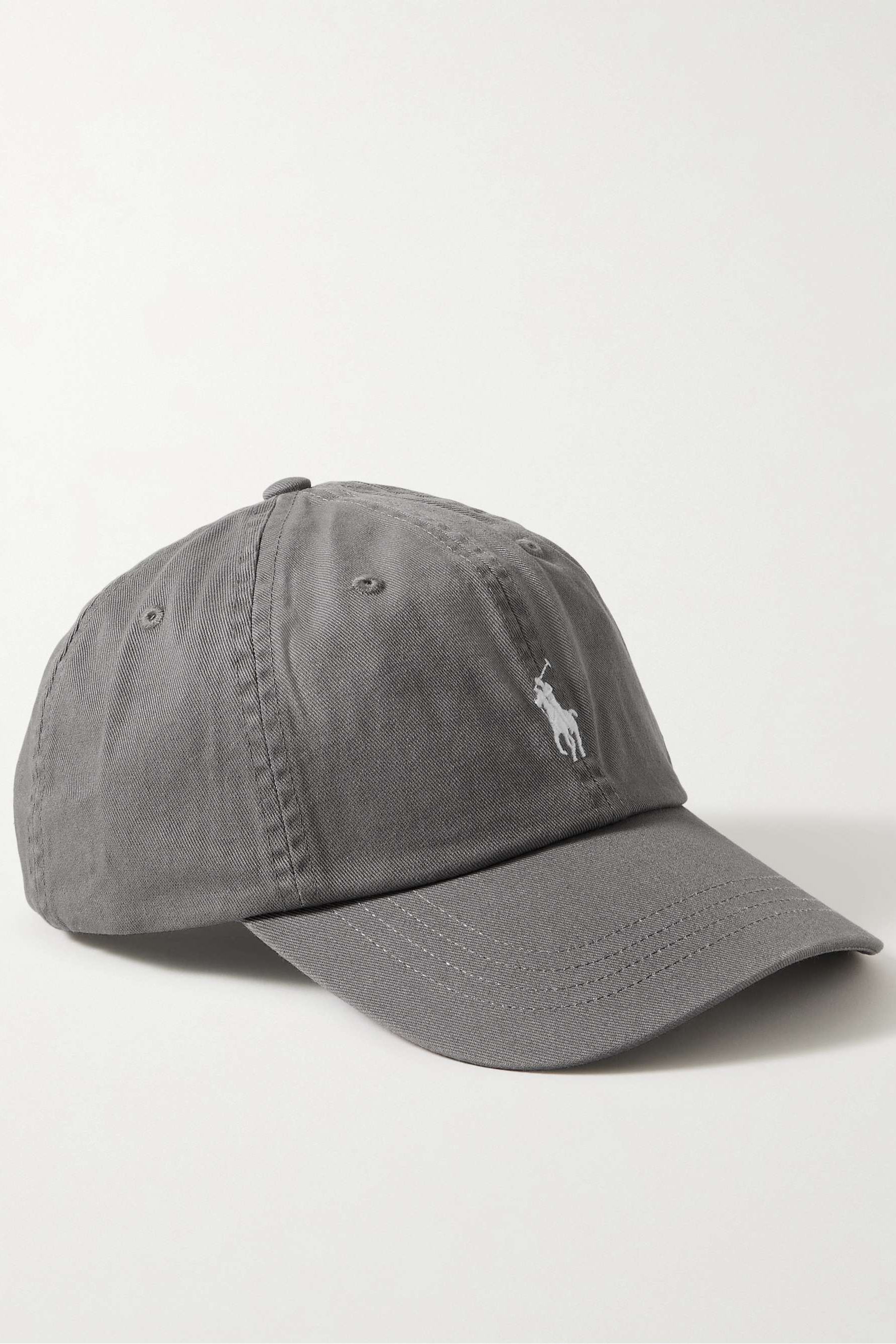 Embroidered Cotton-Twill Cap