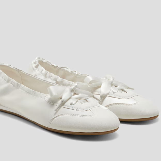 Vivaia, Round-Toe Satin Sneakerina (Yanka)
