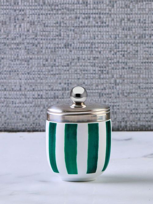 Green Striped Egg Coddler