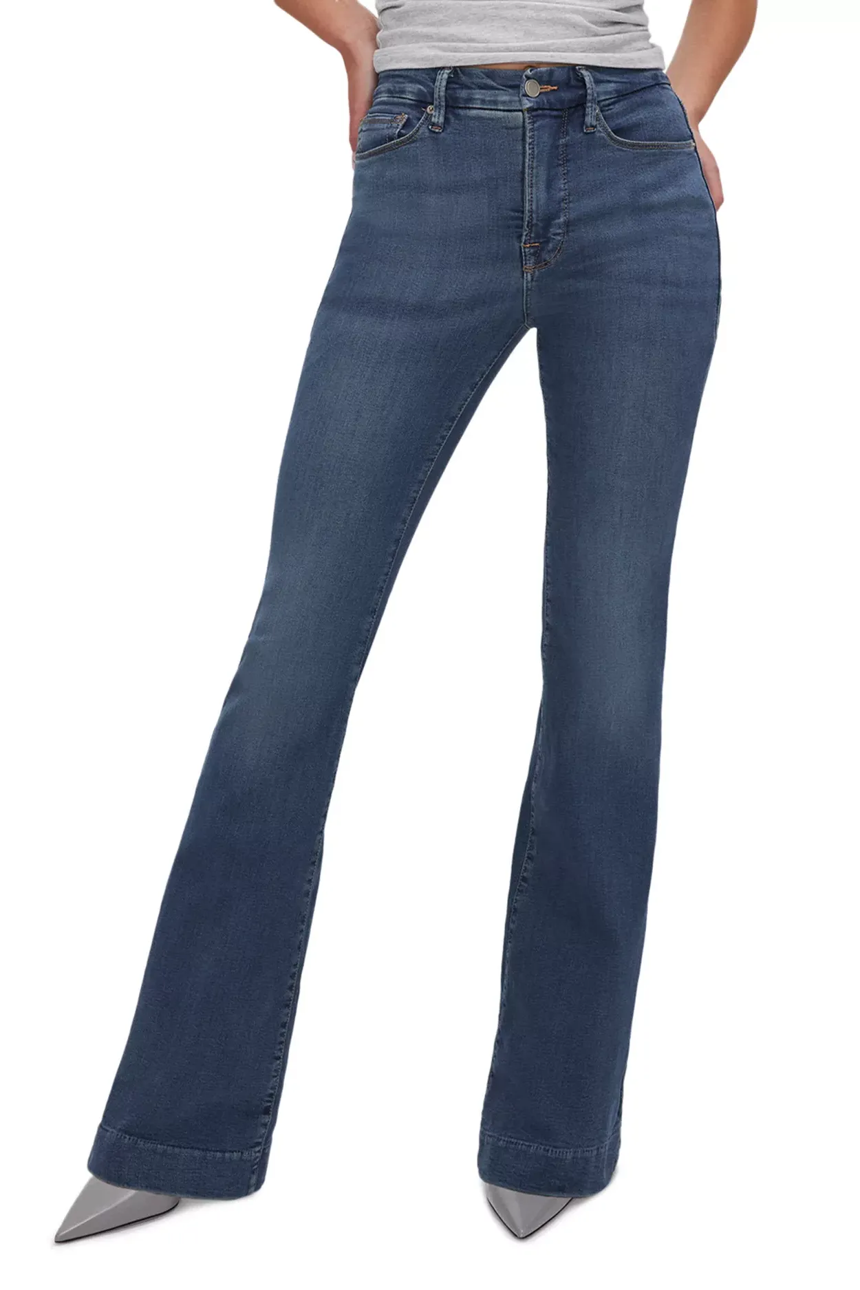 Good Legs High Rise Flare Jeans in B004