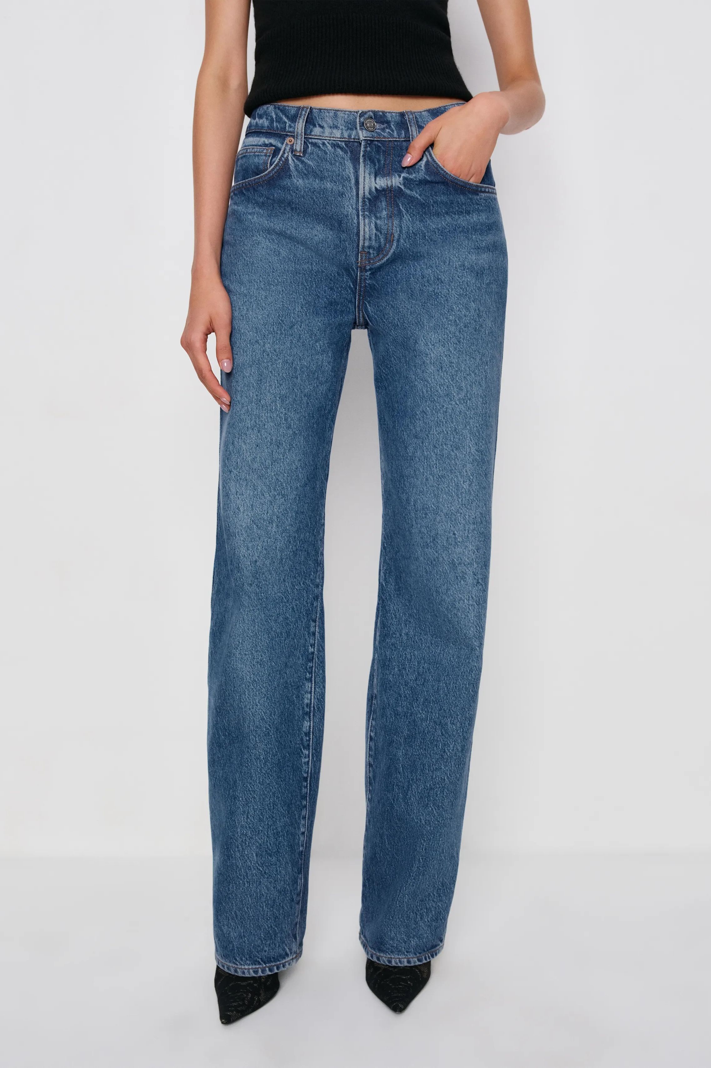 Reformation Val 90s Mid Rise Straight Jeans