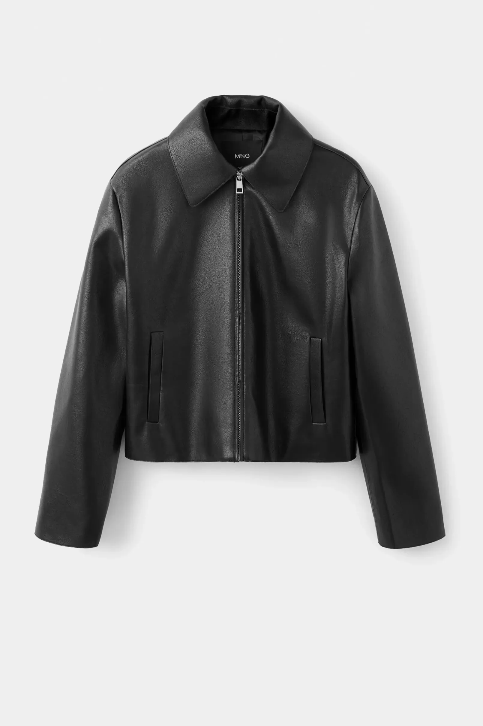 Faux Leather Zip-Up Jacket - Women | Mango Usa