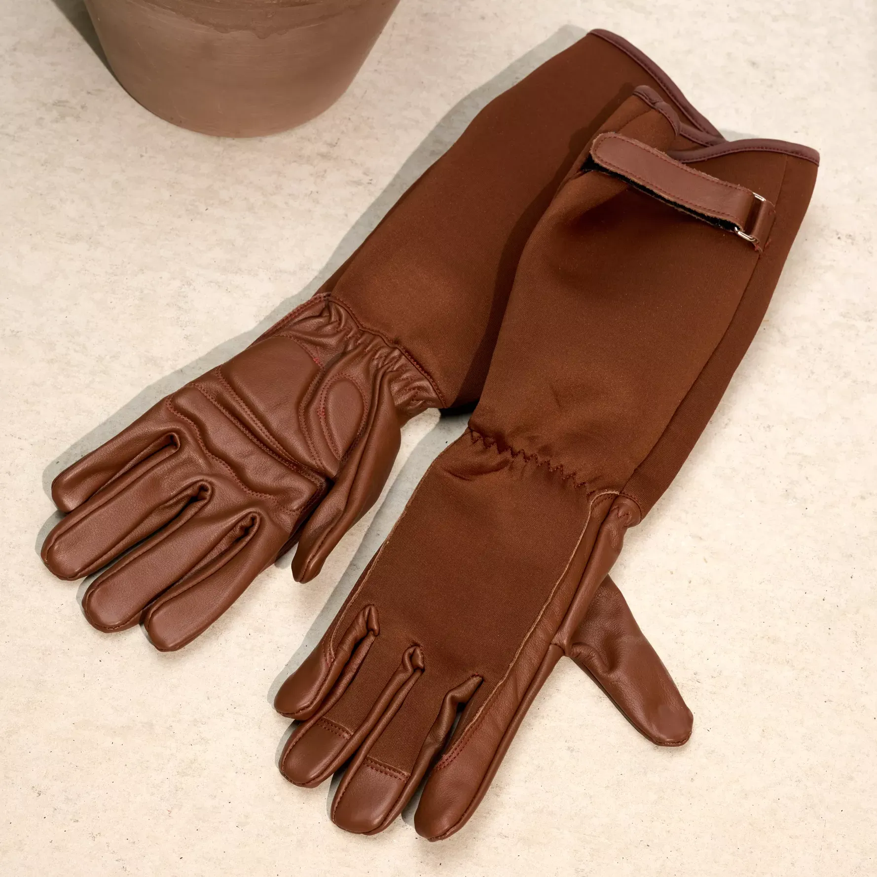 Martha Stewart Leather Palm Long Gardening Gloves - Qvc.com