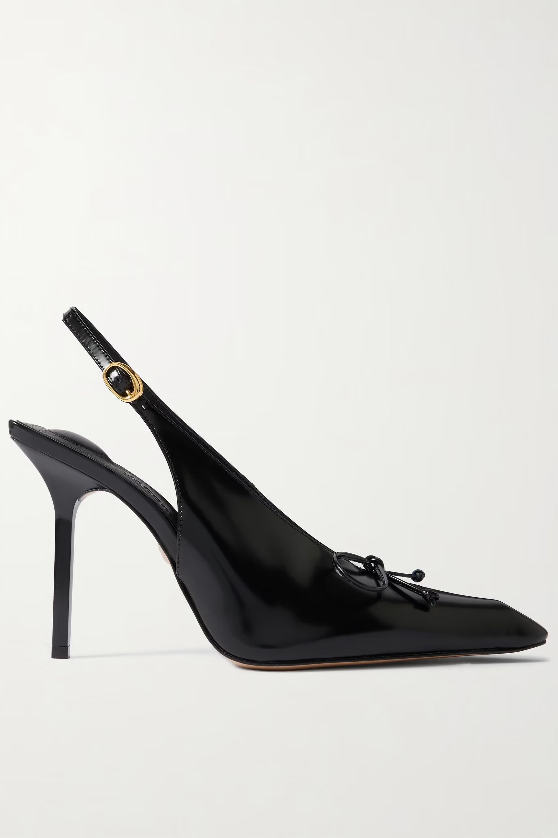 Jacquemus Cubisto bow-detailed leather slingback pumps