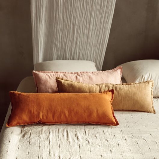 Lumbar Pillow Cover, Extra Long Throw Pillow Cover, Custom Size Pillow Cover, Linen Pillowcase, Throw Pillows Covers, Linen Pillow Case.