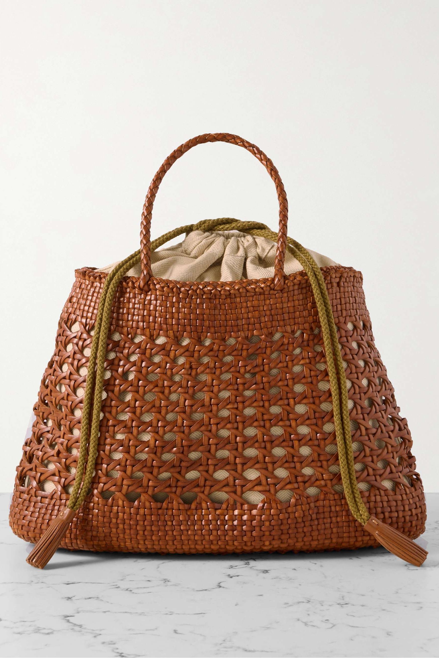 Santa Cano Woven Leather Tote