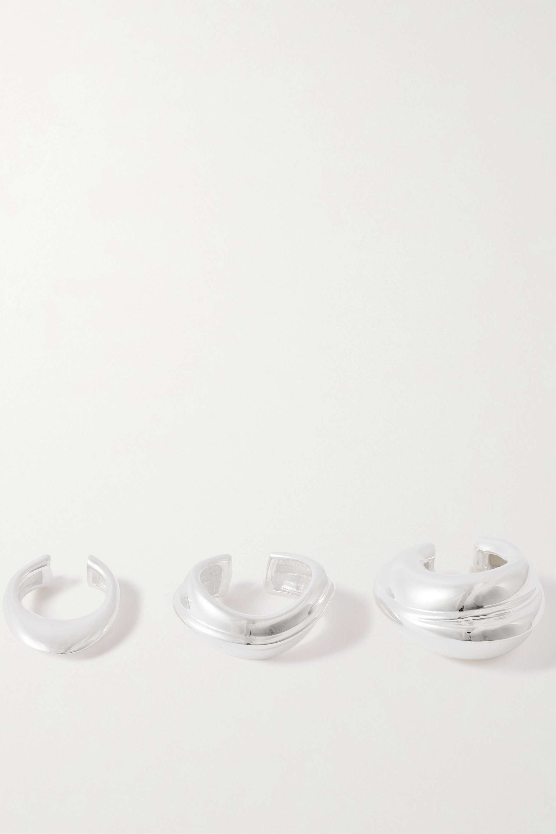 Set of Three Silver-Plated Ear Cuffs