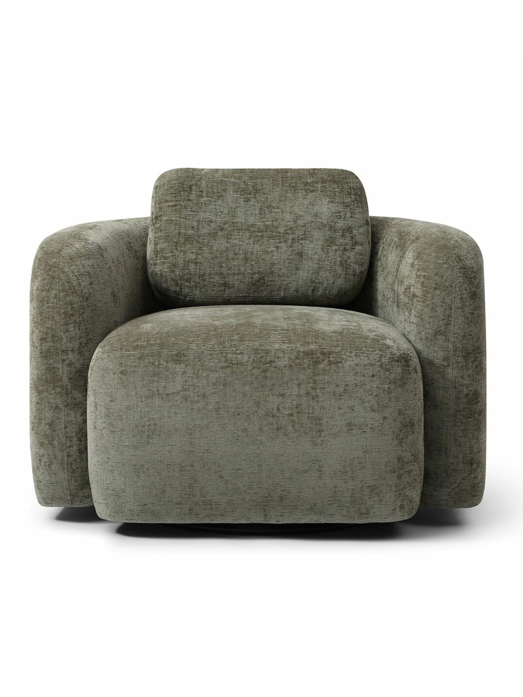 &amp;Eacute;DIT&amp;Eacute;, Muse Distressed Chenille Swivel Chair