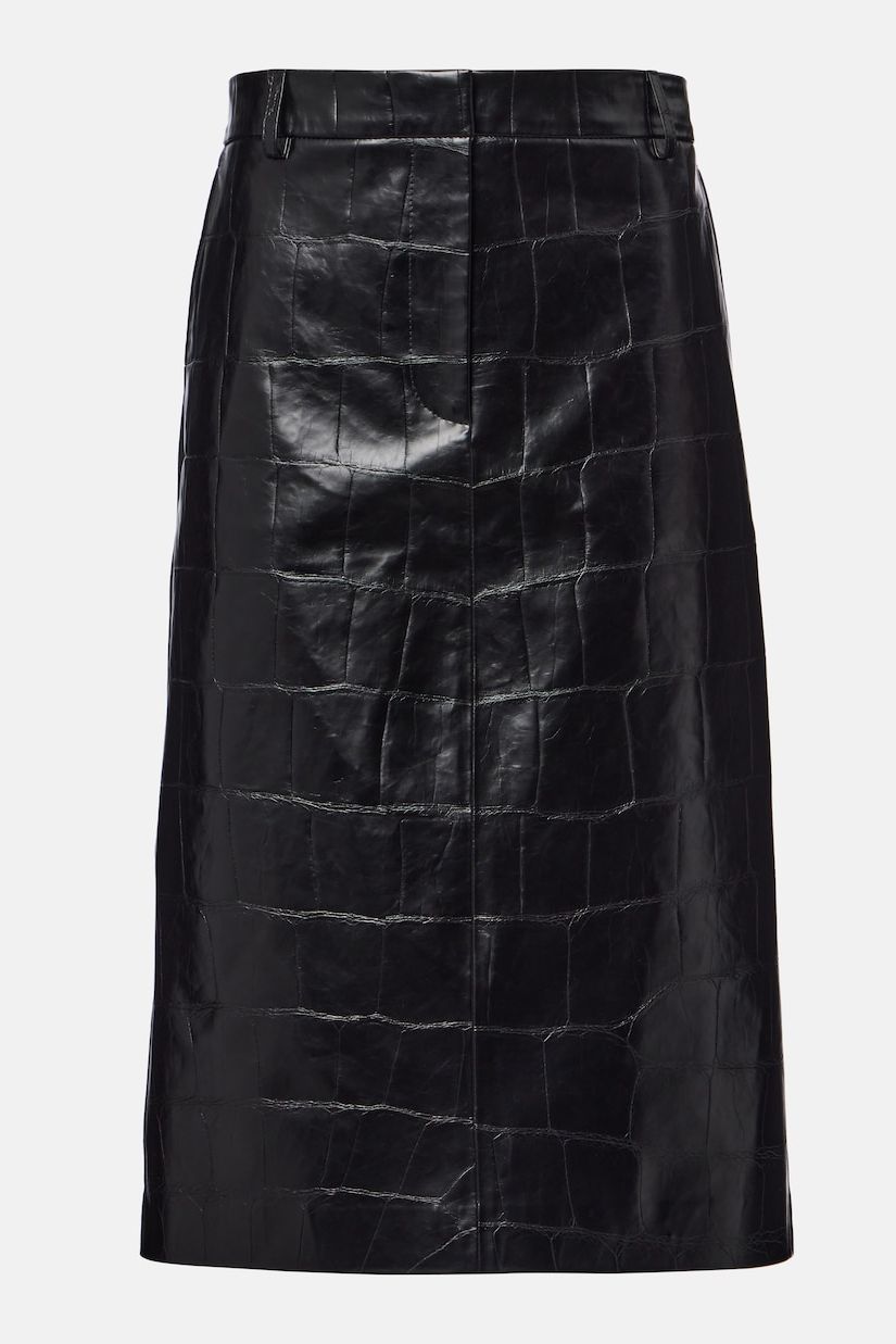 Croco Pencil Skirt in Black - Stella Mc Cartney