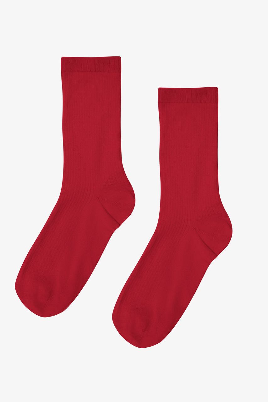 Women Classic Organic Sock - Scarlet Red