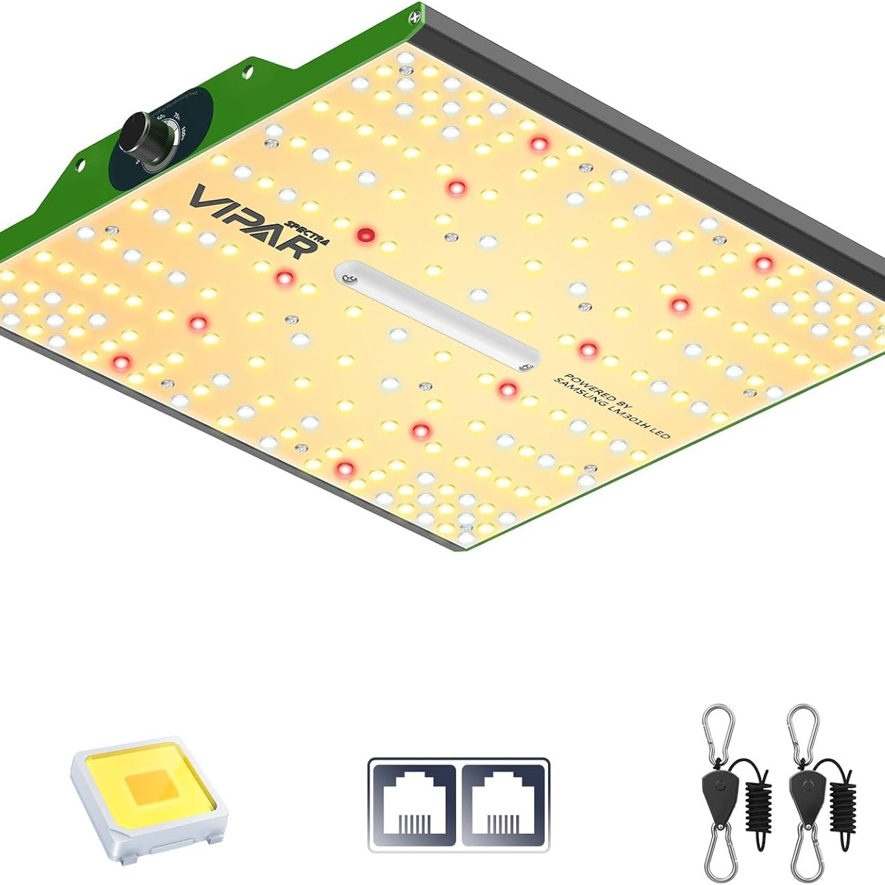 Viparspectra P1000 Led Grow Light for Seed Starting Vegetables Bloom, Dimmable Plant Lights Dimming Daisy Chain Grow Lights for Indoor Plants Full Spectrum for 3x3/2x2 Grow Tent