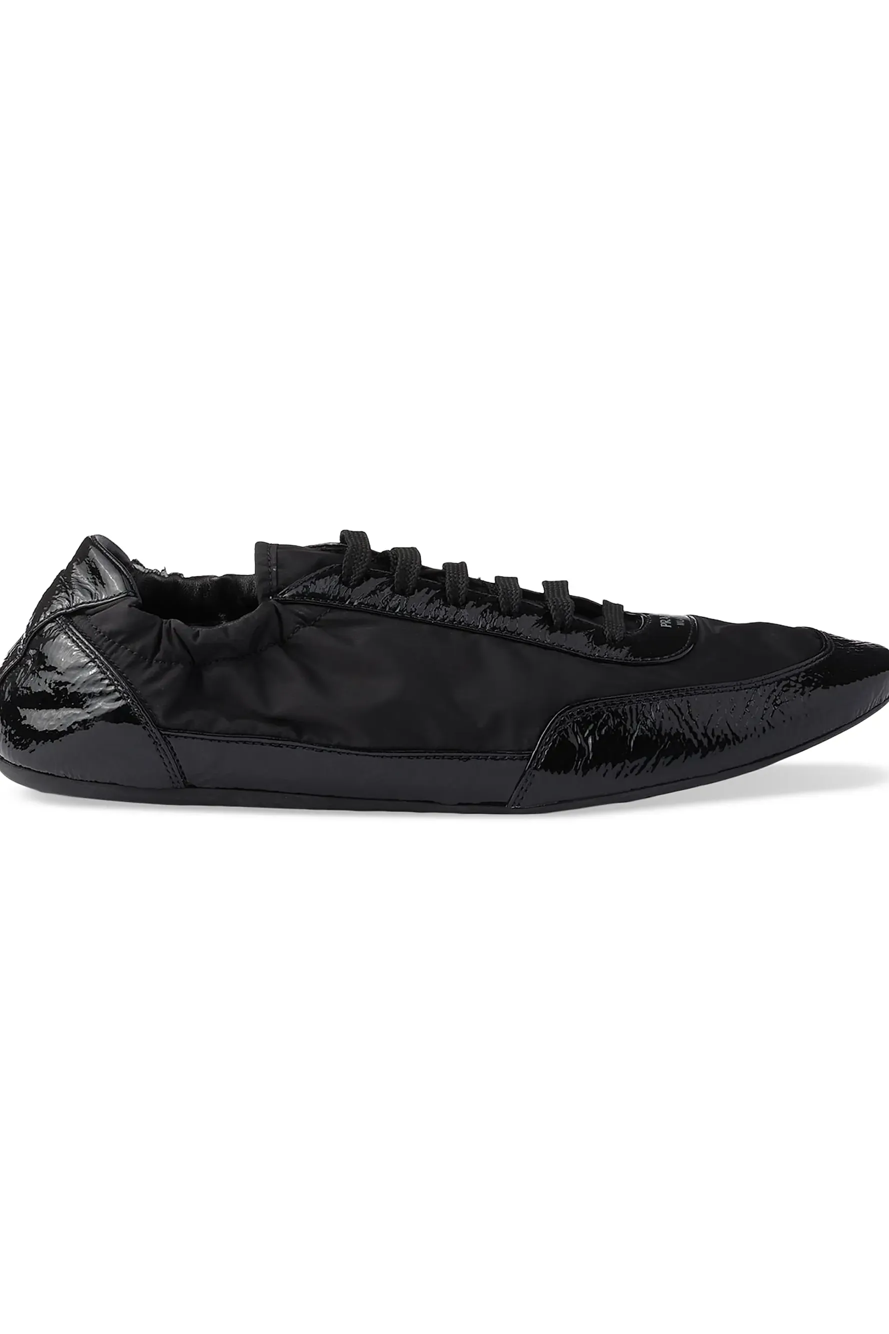 Collapse Re-Nylon and Leather Sneakers