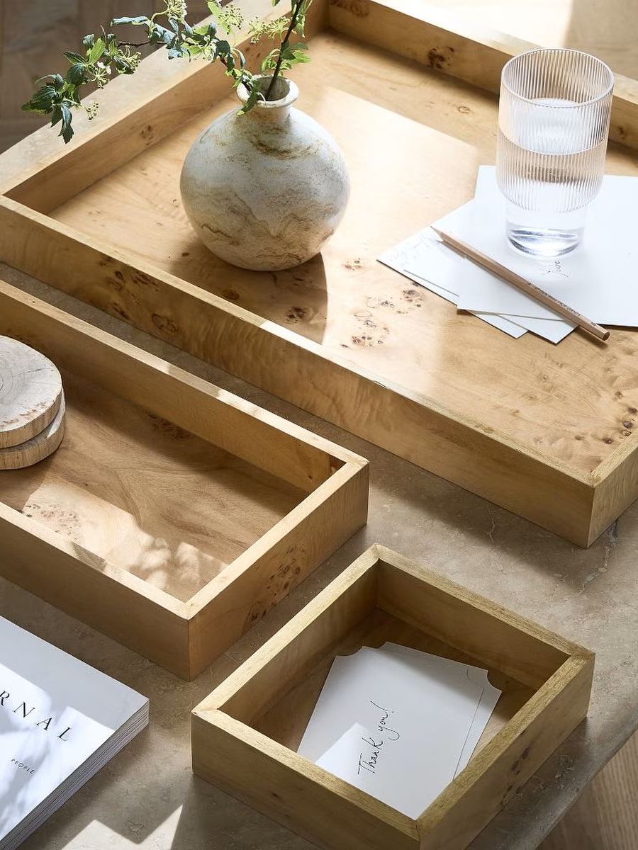 West Elm, Eden Burled Wood Trays