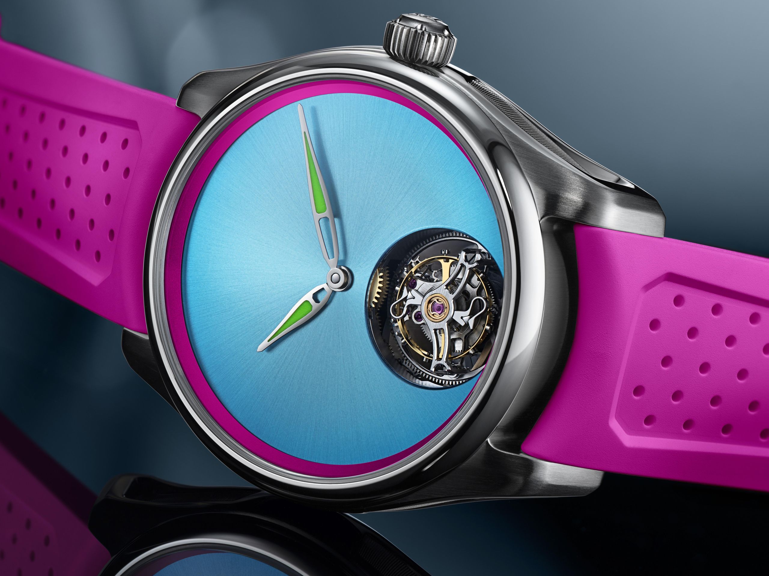 Moser's new tourbillon-laden watch is Miami in both name and