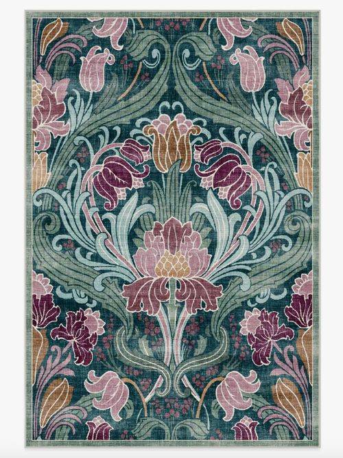 Flourish Teal Rug