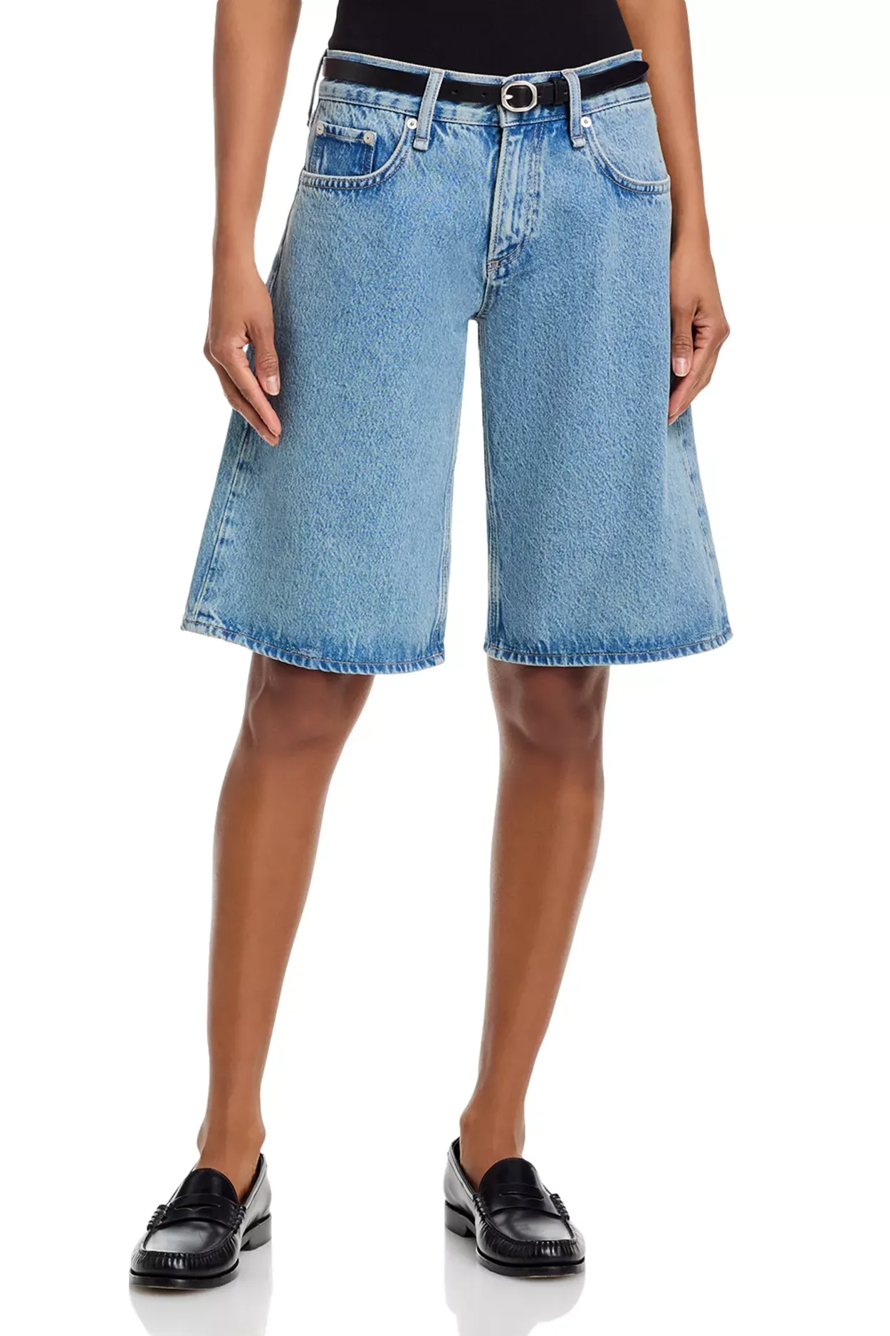 Ariel High Rise Jean Shorts in Everglade