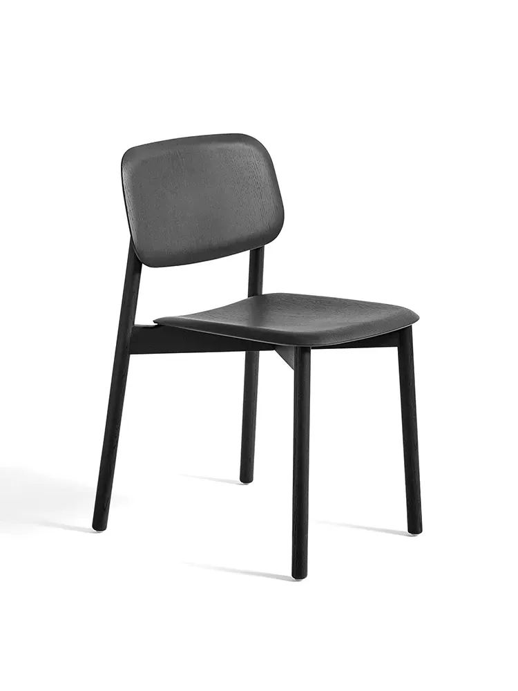Soft Edge 60 Chair, Black Waterbased Lacquered Oak