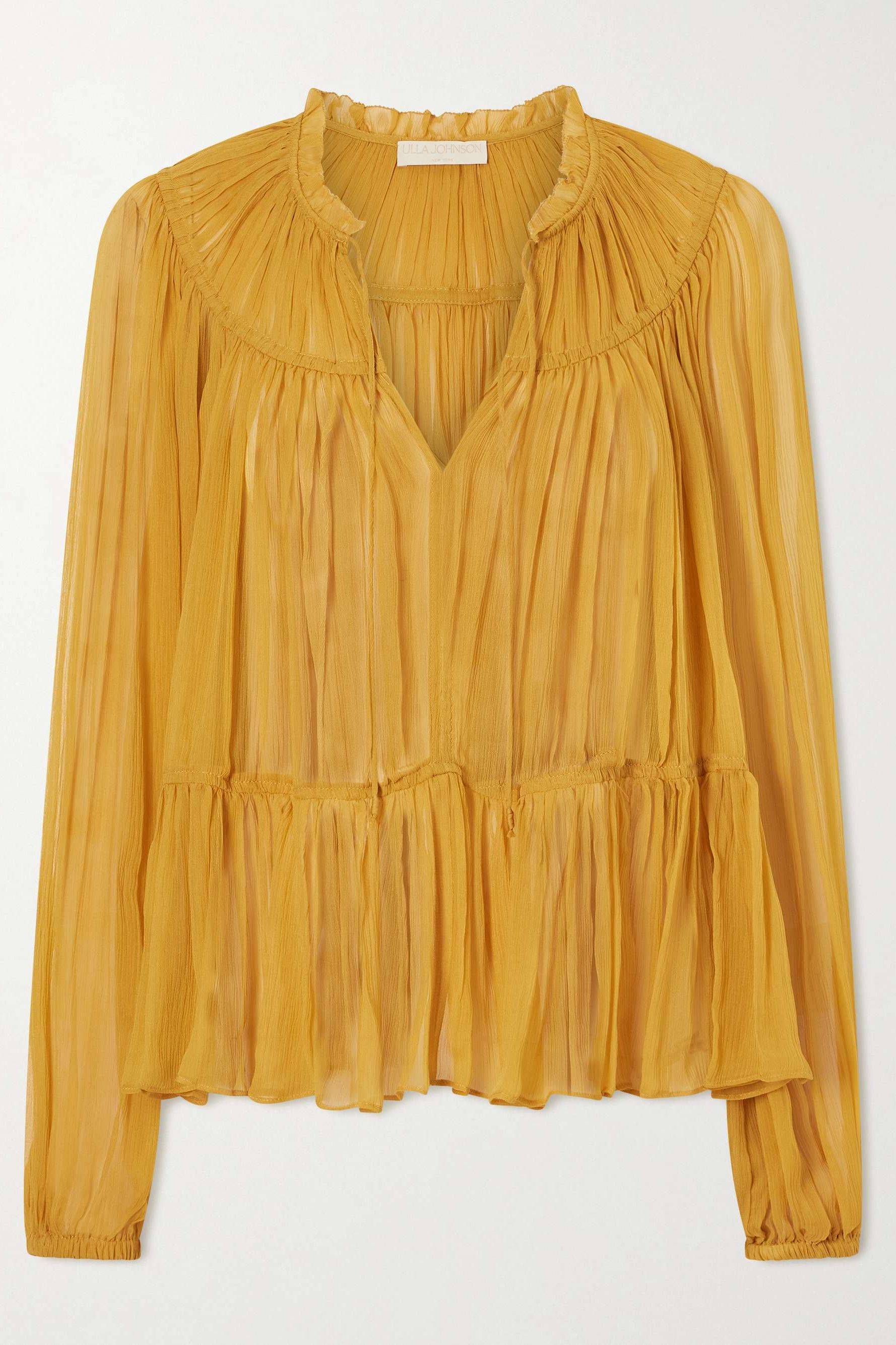 Leandra Silk-Crepon Blouse