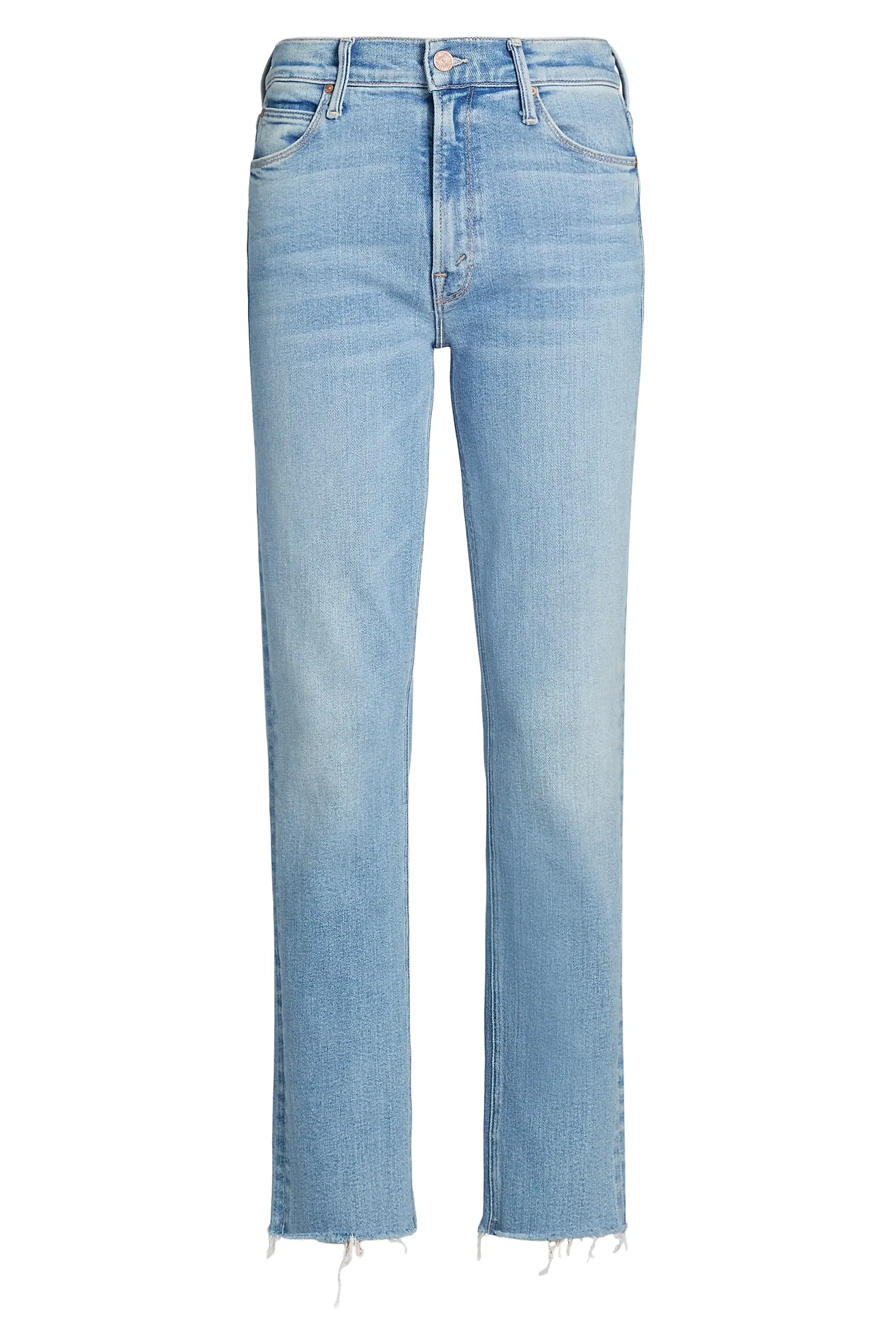 Dazzler Mid-Rise Ankle-Fray Jeans