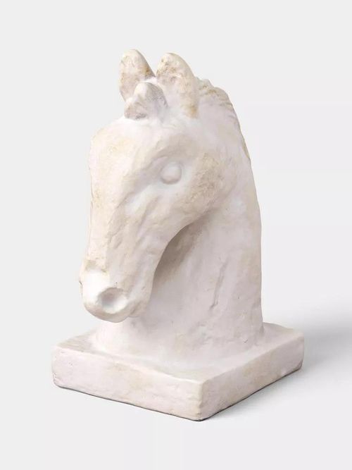 Rustic Ceramic Horse Bust Decorative Object &ndash; Threshold