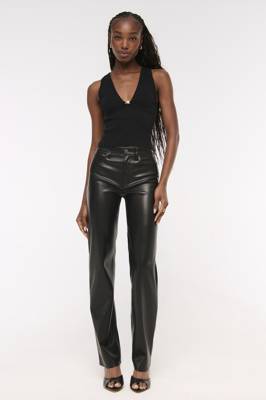 High Rise 90s Relaxed Vegan Leather Pant
