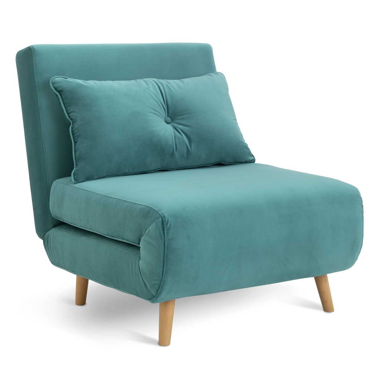 Habitat Roma Single Compact Velvet Chairbed - Teal
