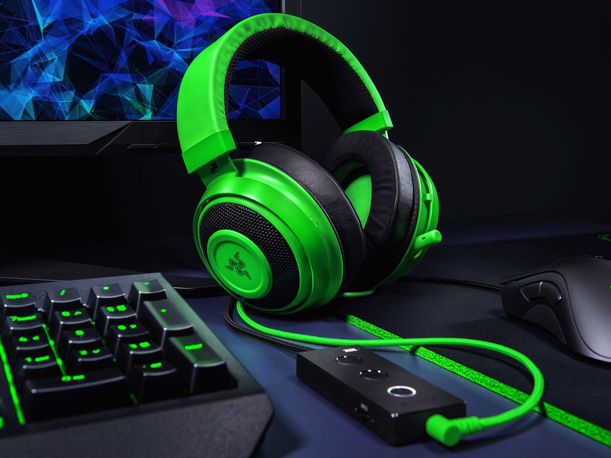 【新品未開封】Razer Kraken Mobile ネオングリーン Razer Kraken Mobile Analog Music & Gaming Headset-Neon Green