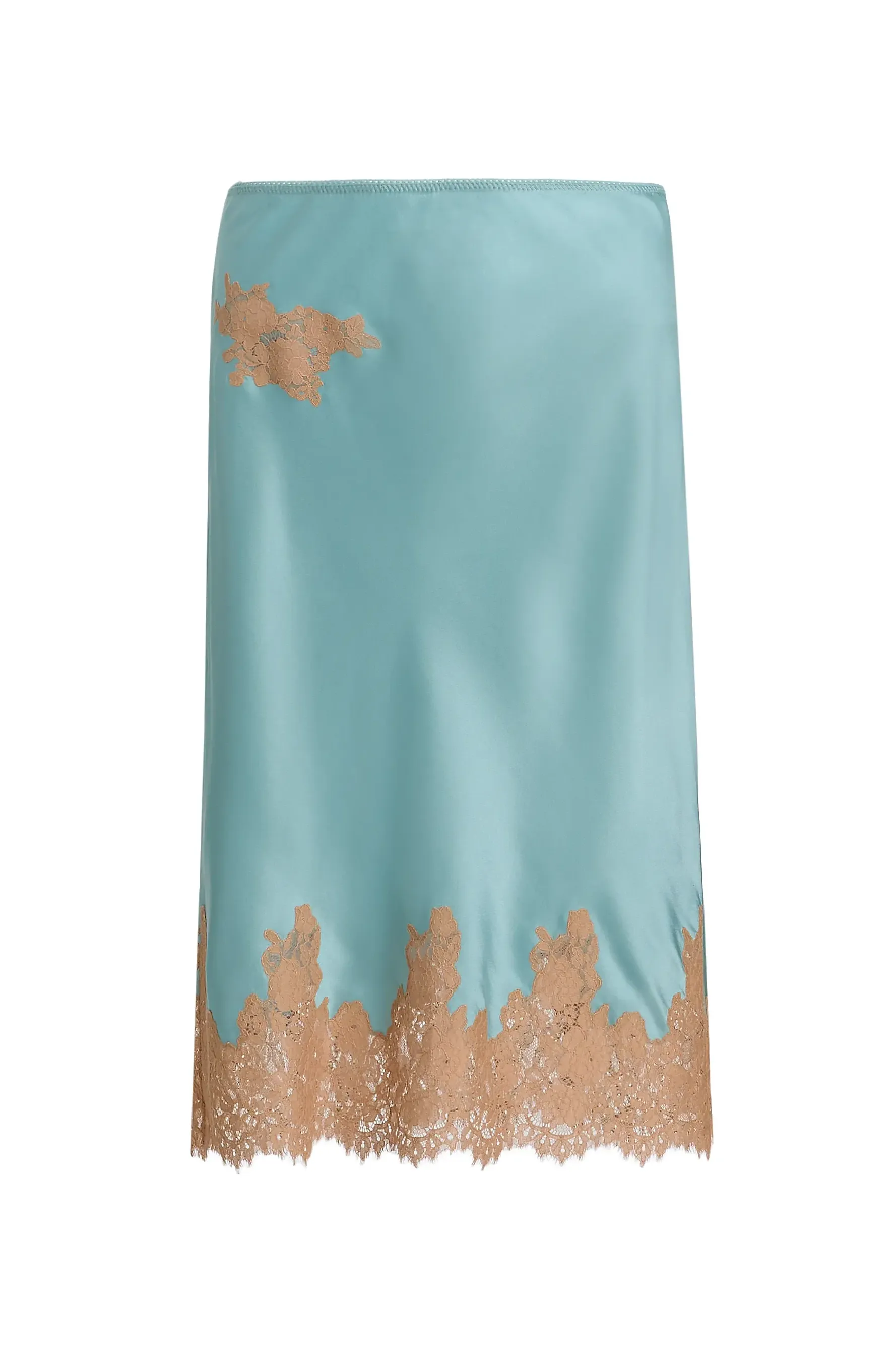 Elowette Lace-Trim Silk Skirt