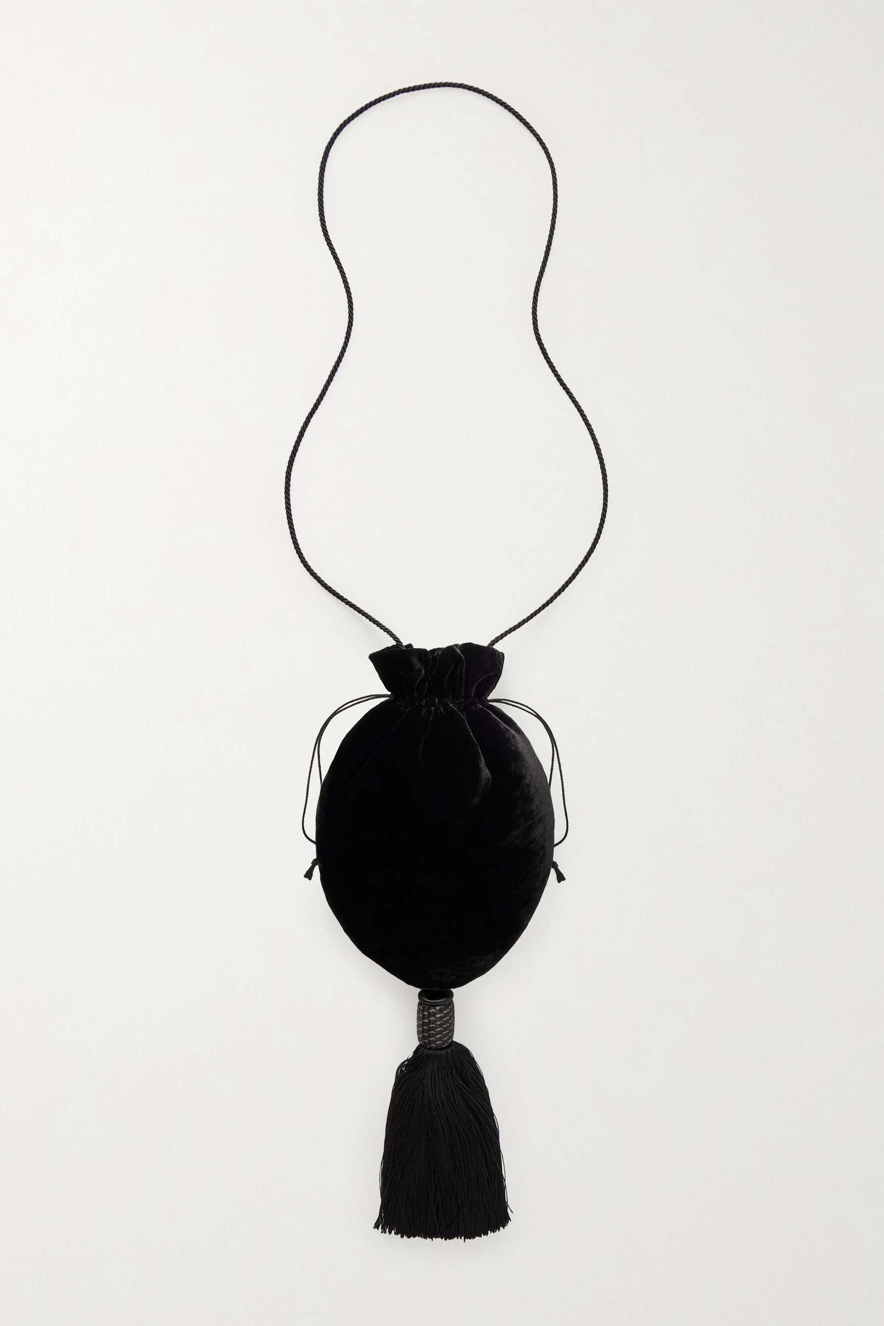 Lee Tasseled Velvet Shoulder Bag