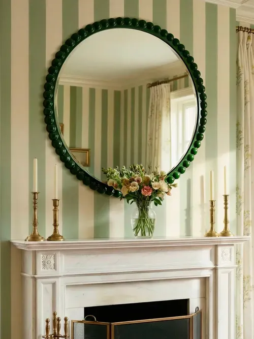 Larger Flynn Mirror in Green